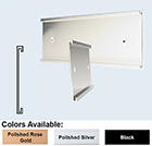 Wall Holder 1/16x2x8 Polished Gold